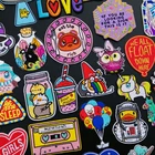 Нашивки с вышивкой в виде единорога Prajna, Детская футболка с надписью Iron On, в полоску Санта-Клауса