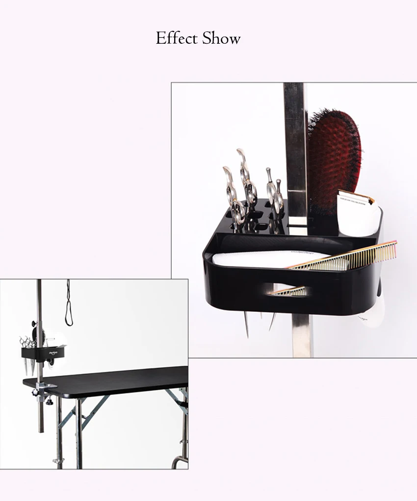 

Plastic Storage box on Grooming Bracket For Pet Grooming Scissors Multil function Grooming Tool collected