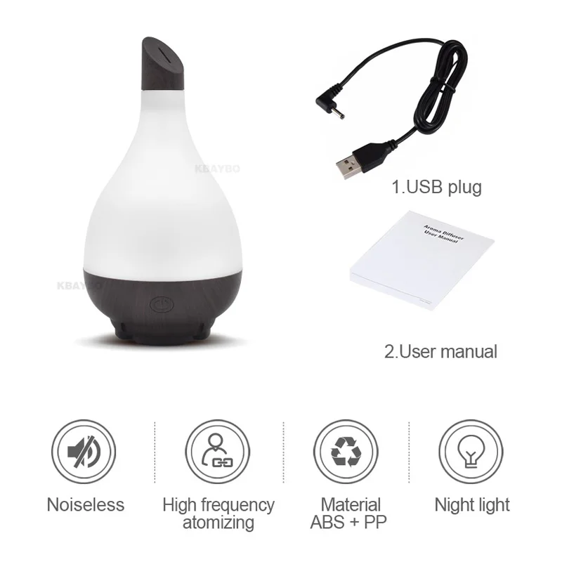 

95 ML USB Aroma Essential Oil Diffuser Ultrasonic Cool Mist Humidifier Air Purifier LED Night light for Office Home