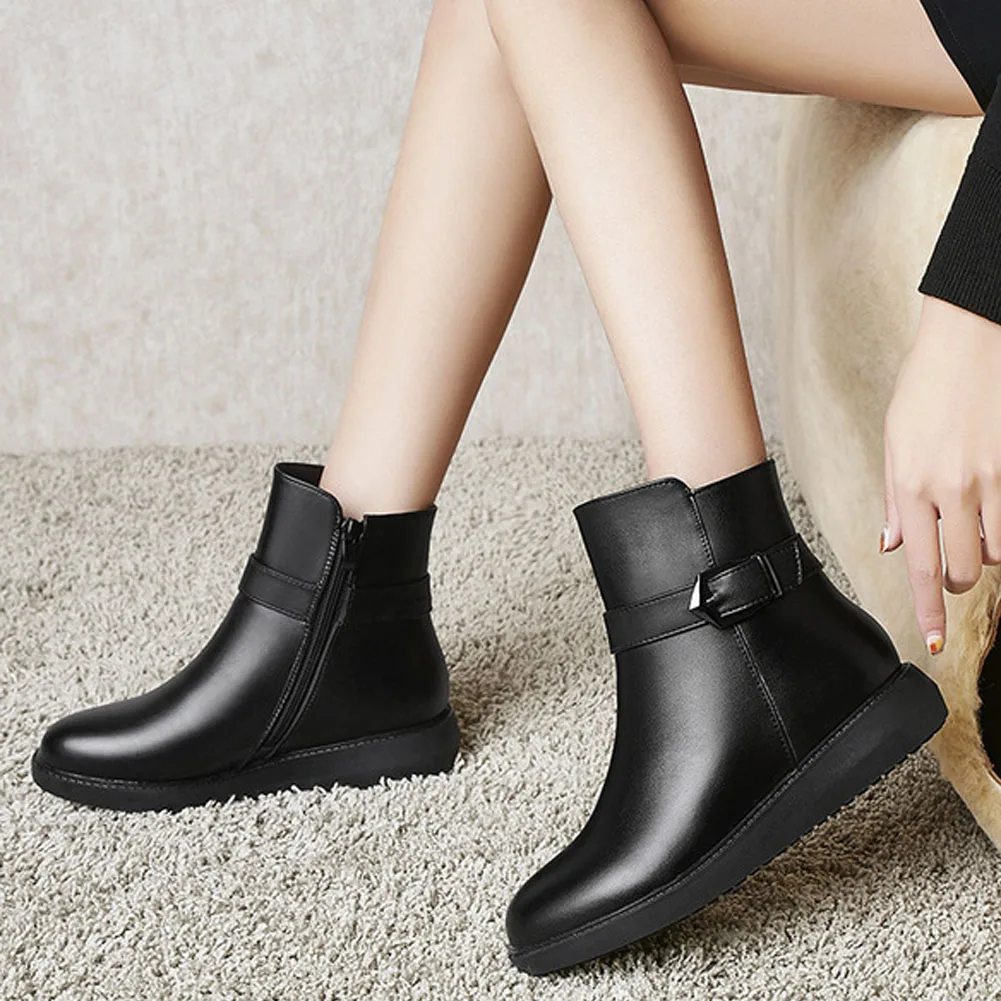 

SARAIRIS 2020 Comfortable Genuine Leather Warm Wool Plush Fur Winter Snow Boots Women Shoes Ankle Boot Female