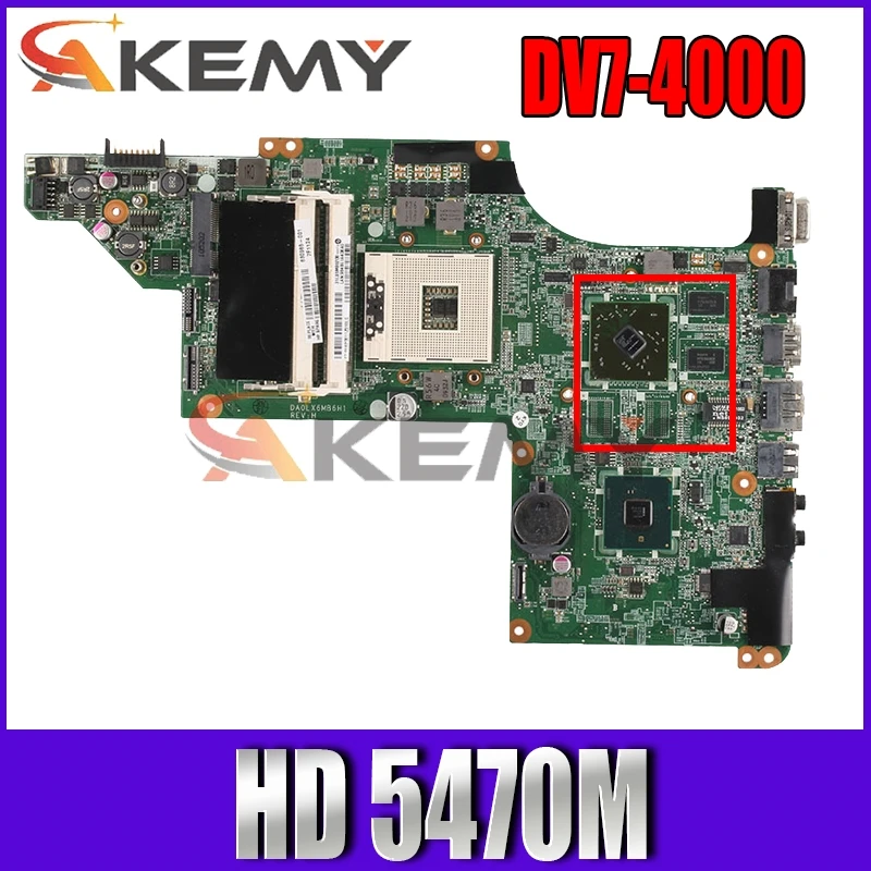 

Akemy для струйного принтера HP Pavilion DV7 DV7-4000 DV7T серии Материнская плата ноутбука DA0LX8MB6D1 630833-001 615686-001 аккумулятор большой емкости HD 5470M 512 Мб свобо...