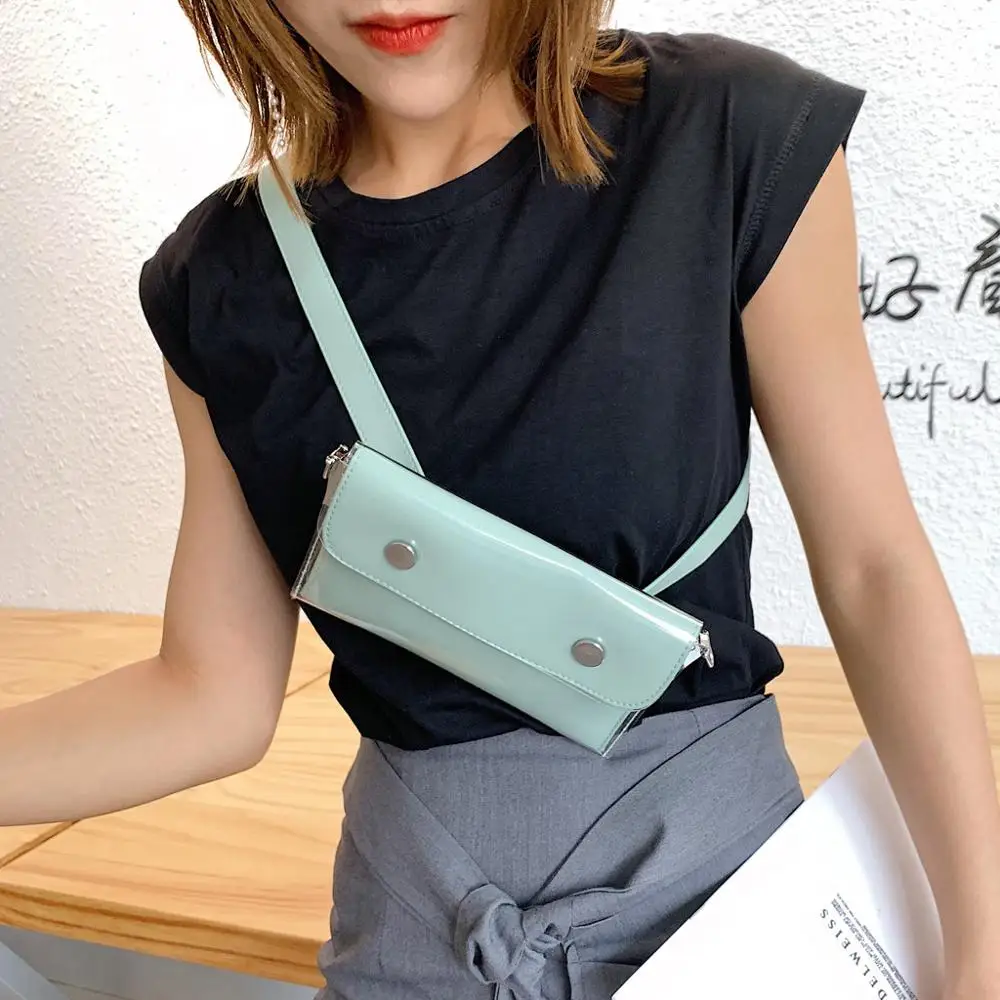 Women Waterproof Waist Bag Lether Jelly Chest Belt Bag PVC Ladies Transparent Crossbody Chain Bags Fashion Fanny Pack a08