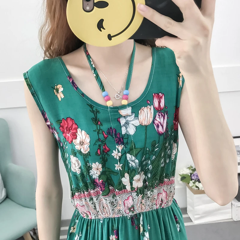 Винтажное женское богемное платье элегантное пляжное Бохо с принтом новинка 2020