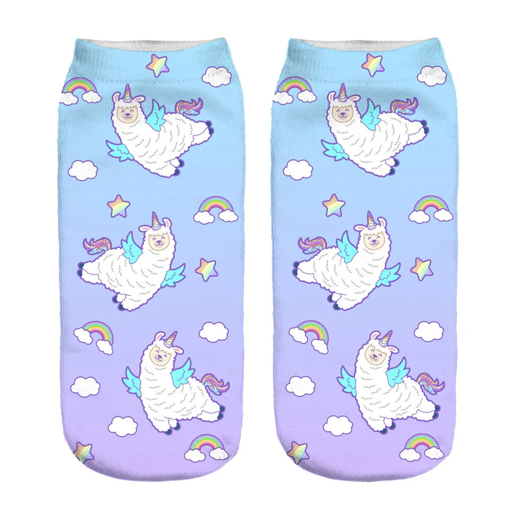 Женские носки с забавным мультяшным принтом женские нескользящие из альпаки