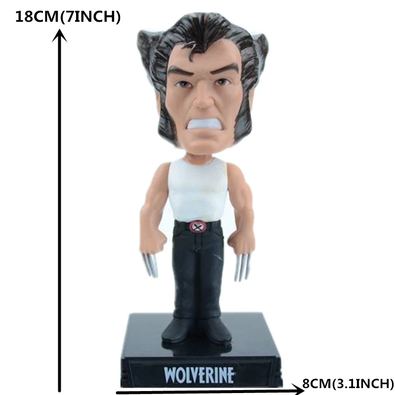 Bobble Head Wolverine PVC Action Figure Collectible Model Shake Head Hot Toy for Child Birthday GIFT
Bobble Head Wolverine PVC Action Figure Collectible Model Shake Head Hot Toy for Child Birthday GIFT