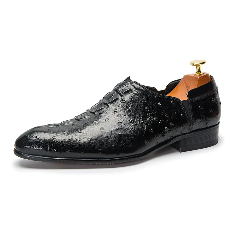 

leather shoes pointed crocodile pattern men's shoes fashionable Autumn 2019 men's business dress shoes