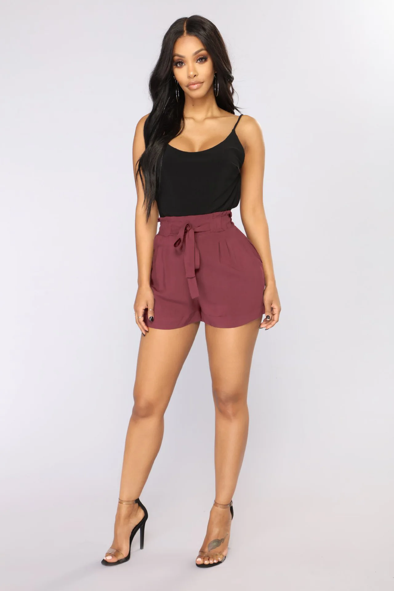 

Sexy Summer women shorts Drawstring Bow harajuku short women Mini swomens shorts A-line shorts beach High-waist wide-leg shorts