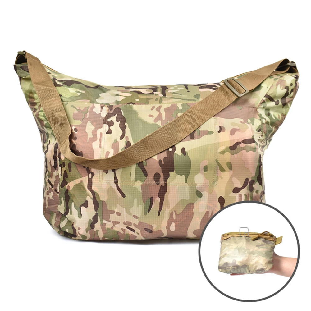 Lightweight Climbing Messenger Bag Camo Tactical Outdoor Camping Hiking Raincover Large Capacity Backpack Tote Pouch Storage Bag