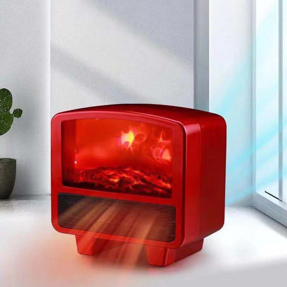 

3D simulation flame heater small household electric heater office desktop Mini convenient bedroom dormitory low power heater