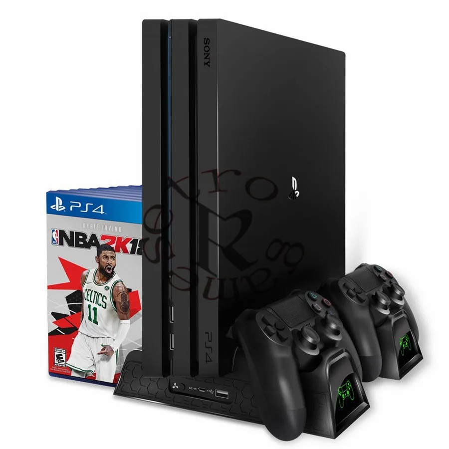 

NEW PS4/PS4 Slim/PS4 Pro Dual Controller Charger Console Vertical Cooling Stand Charging Station Dock For SONY Playstation 4