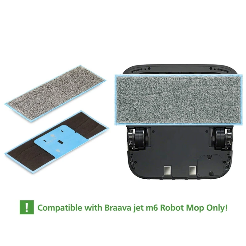 Фото 12 шт. сменных салфеток для робота-пылесоса iRobot Braava Jet M6 (6110) с Wi-Fi подключением №5