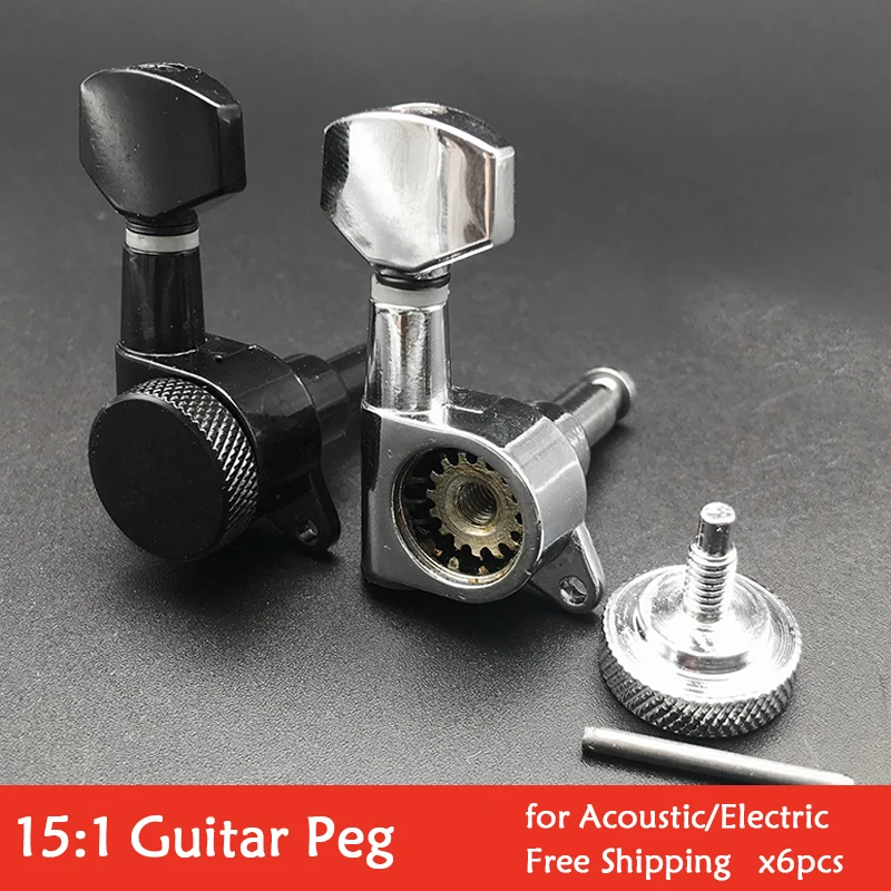 ein set 6pcs gesperrt string tuning pegs schlüssel tuner mechaniken für akustische elektrische gitarre lock gitarre zubehör free global