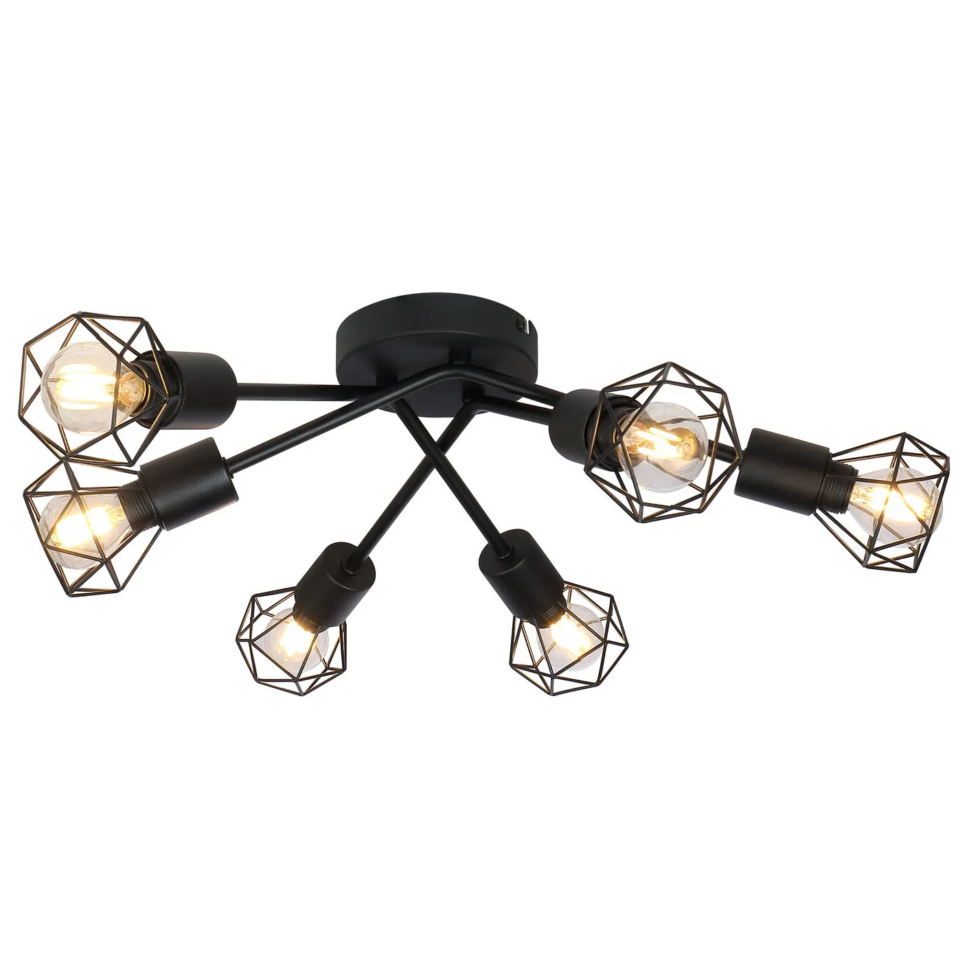 Американская страна промышленный стиль железный локоть потолочный светильник