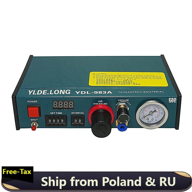 

Auto Glue Dispenser YDL-983A Solder Paste Liquid Controller Dropper Fluid Dispenser with Suck-back Fuction 220V 110V