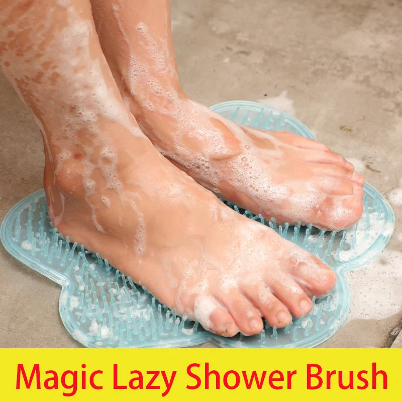 

Lazy Bath Massage Pad Non Slip Suction Cup Bathroom Shower Mat for Feet Body Massage Cleaning Dead Skin Bathroom Accessories