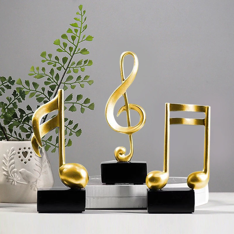 

Modern Creative Piano Scale musical Note small Ornaments Resin Miniatures Figurines Crafts Concert Hall Home Decorations