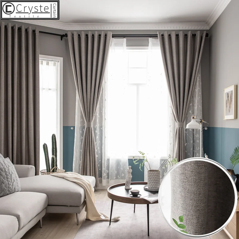 

Modern Europe Style Blackout Curtains for Living Room Window Bedroom Curtains Fabrics Ready Made Finished Drapes Blinds Tend
