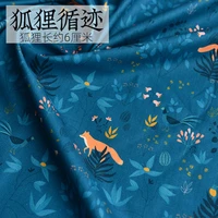half meter cartoon fox mushroom strawberry print 100 cotton fabric for handmade diy garment bag mouth gold package tissue t1491