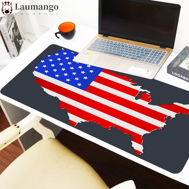 Коврик для мыши с американским флагом игровой Настольный коврик ПК геймеров