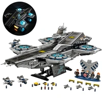 2021 new building blocks bricks toys shield series 07043 76042 180081 led lights aircraft carrier model for kids toy