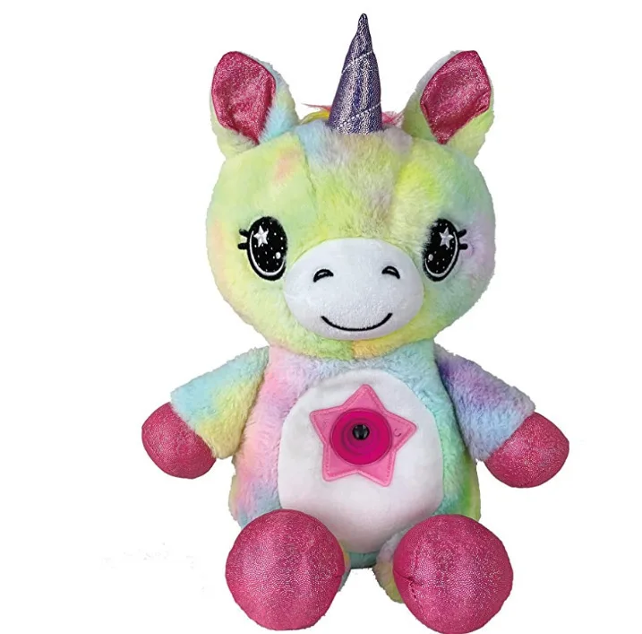 

cartoon unicorn night light plush starry sky dream projection lamp belly comfort light star belly dream lites children's gift