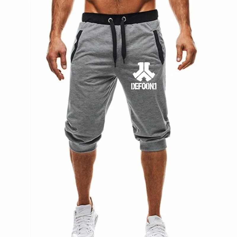 Шорты мужские прямые однотонные с принтом повседневные плоская ткань большие