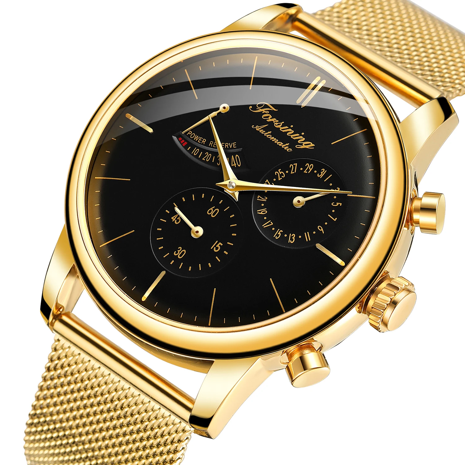 Часы наручные Forsining Мужские автоматические механические с индикатором заряда