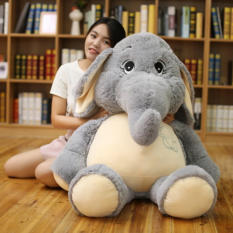 Большой Слон игрушки серые мягкие большие уши длинный плюшевый слон животные для