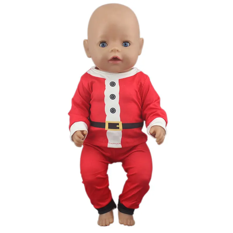 Новинка 2020 Рождественская одежда кукольный костюм подходит для 43 см Детская