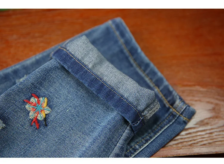 Max LuLu корейские модные дамские панковские шаровары женские синие джинсы с вышивкой рваные винтажные джинсовые брюки размера плюс XXXL