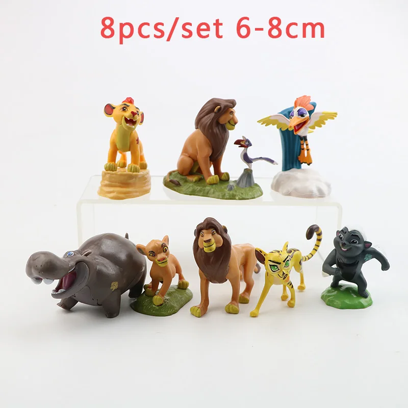 8pcs 6-8cm 8/9/12 шт./компл. с принтом "Король Лев: Симба Нала Тимон с героями из мультфильмов; медол фигурку аниме ПВХ Куклы набор игрушки для детей, подарок на день рождения, для маленьких мальчиков - Цвет: 8pcs 6-8cm