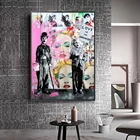 Картины на холсте Любовь-это ответ, настенные граффити, абстрактные поп-арт Эйнштейн, для детской комнаты, Декор