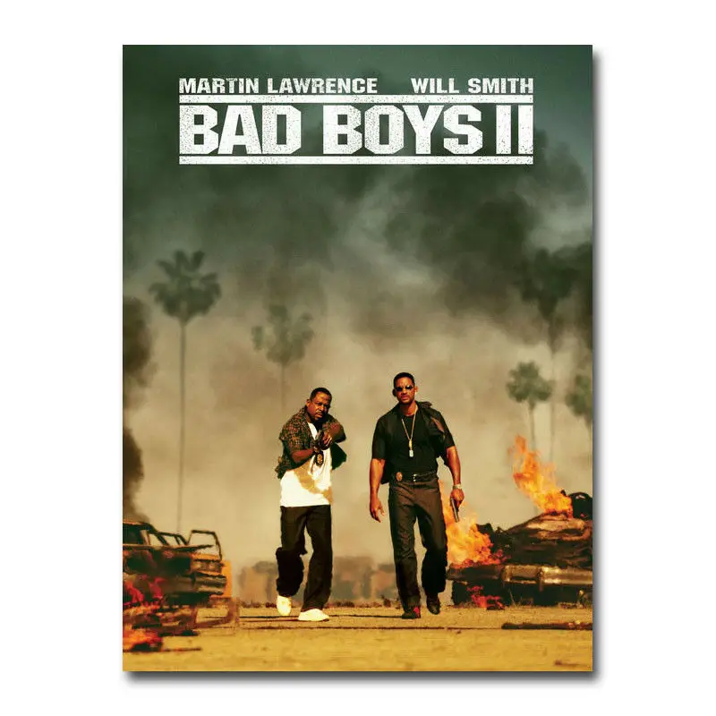 

BAD BOYS 2 Hot Movie Wall Sticker Silk Poster Art Light Canvas Home Decoration