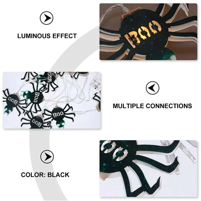 Светильник для Хэллоуина с изображением паука светодиодный светильник на