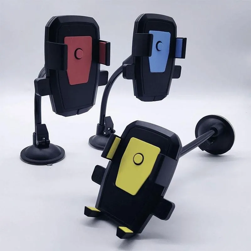 

Universal Car Phone Holder Bracket Mount Cup Holder Car Mount Mobile Suction Windshield Phone Locking Car Accessories