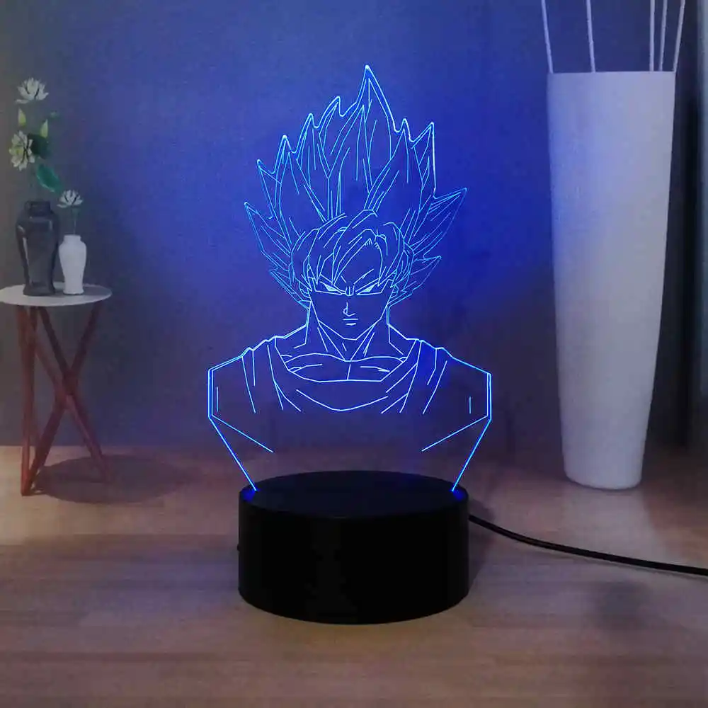 Новинка, светодиодный ночник с драконом, для детей, Сон Гоку, RGB, 7 цветов, настольная лампа, креативная прикроватная лампа, подарок на день рождения