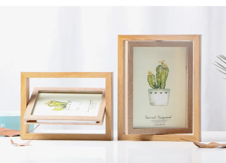 Креативная Скандинавская деревянная рамка фоторамки для картин Настольная