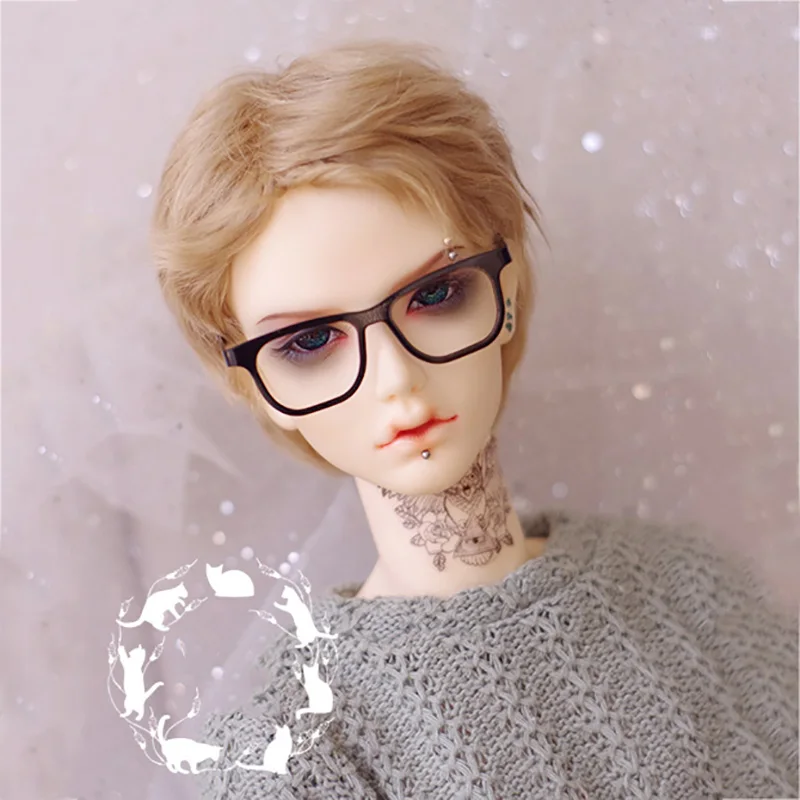 Bybrana 1/3 1/4 BJD парики мохеровые молочно чайные коричневые короткие волосы для