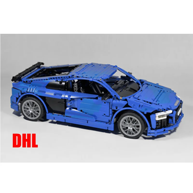 

Technic RC super sports car R8 MOC brick accessories set MOC 4463 building blocks toy set DIY children compatible remote control