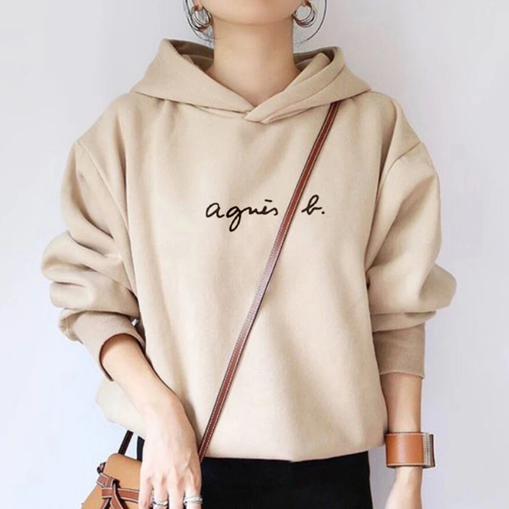 

Women Hooded Hoodie Autumn Fashion Long Sleeve Casual Loose Coat Young Japan Korea Top Office Lady Streetwear Outwear Clothes