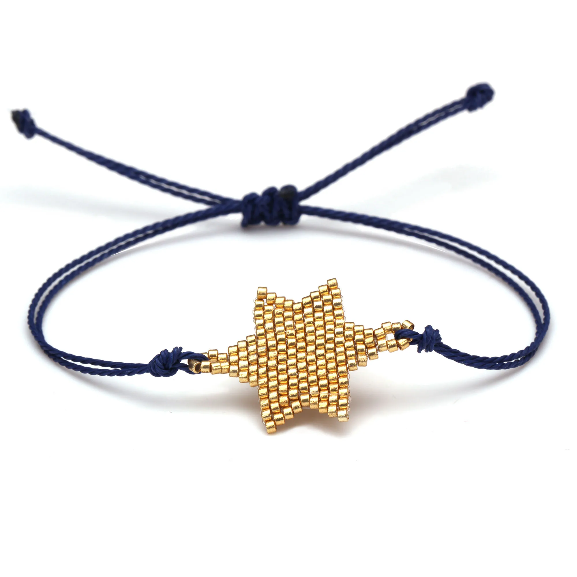 Японские стеклянные бусины Миюки браслет дружбы еврейской звезды Давида для