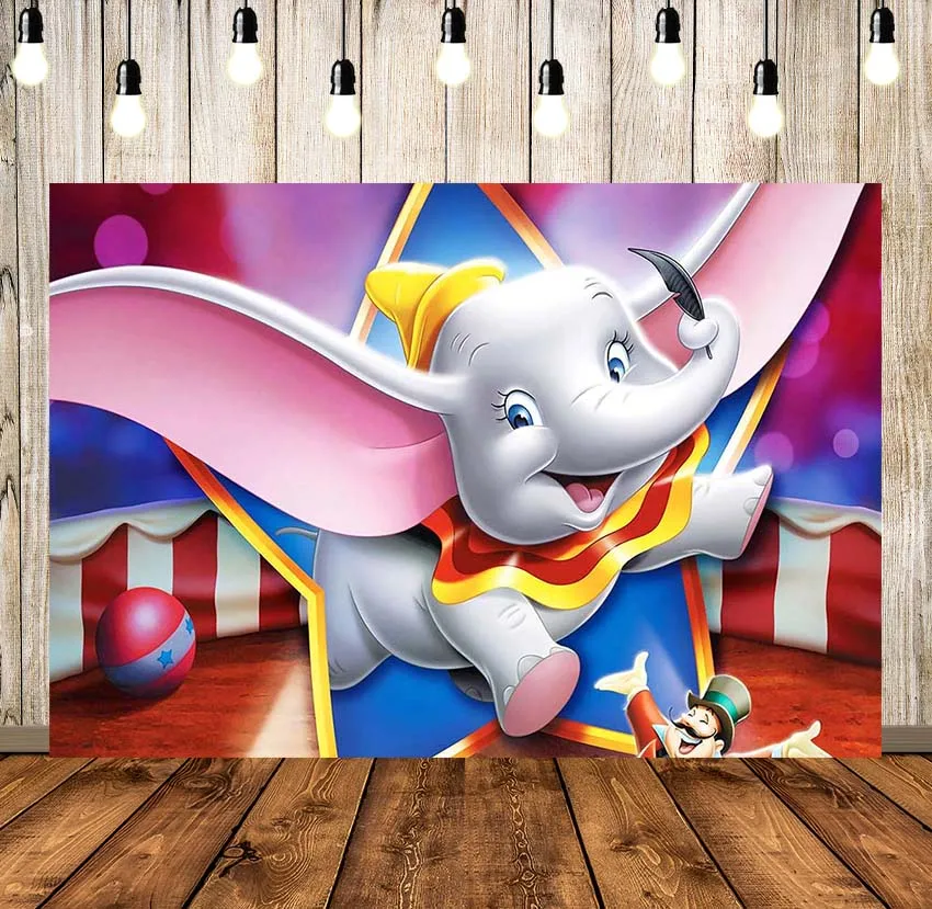 

Newborn Elephant Birthday Party Flowers Photocall Baby Shower Banner Backgrounds Indoor Photographic Studio Backdrop