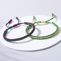 mulicolor handmade adjustable knot rope bracelets women lucky tibetan buddhist bracelets men couples wrist energy jewelry gifts