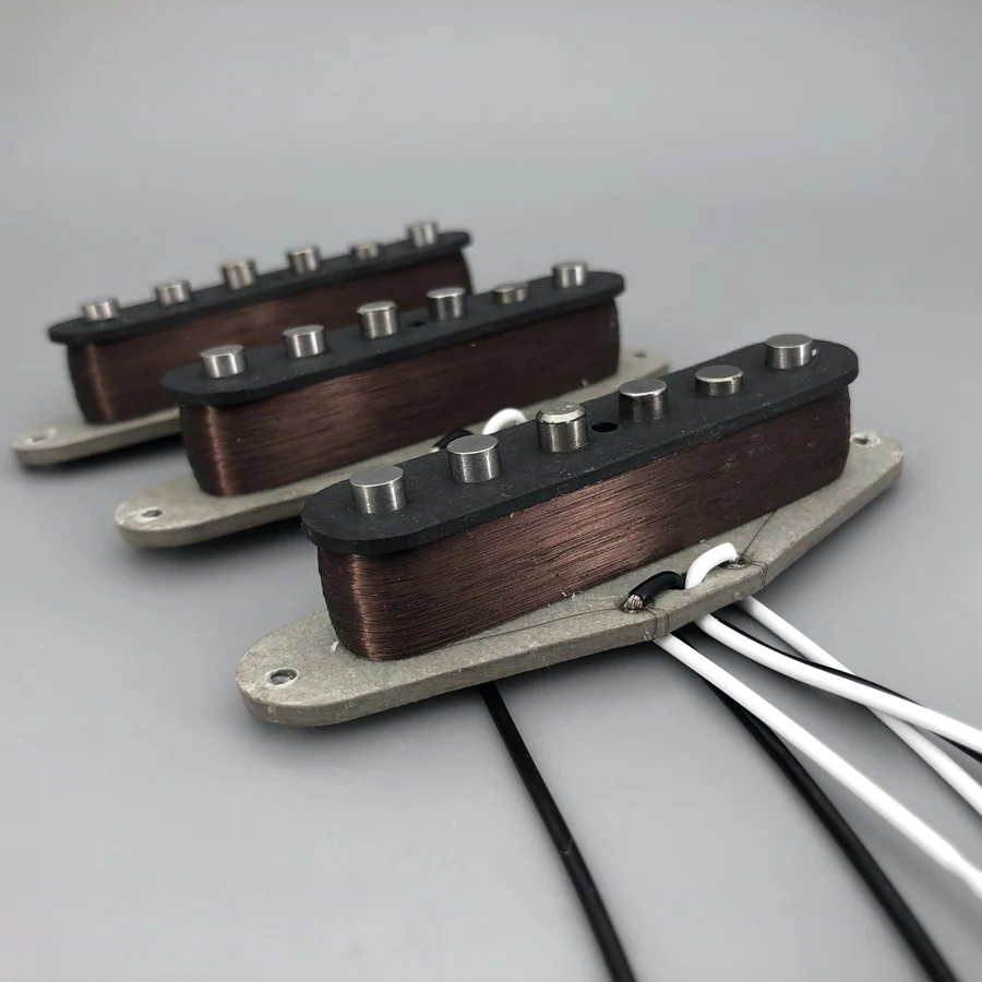 Винтажные V70 SSS ручная обмотка Alnico 5 звукосниматели для гитары серая Нижняя
