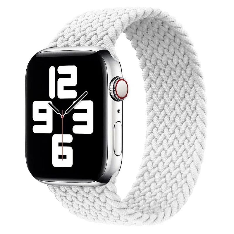

Silicone Loop Woven Nylon Texture Strap for Apple Watch Band 44mm 40mm Sport Fabric Bracelet iwatch SE 6/5/4/3/2 42mm 38mm strap