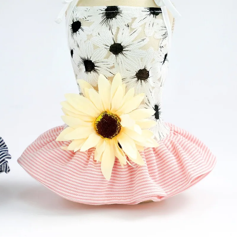 Одежда для домашних животных с подсолнухом одежда собак на весну лето юбка