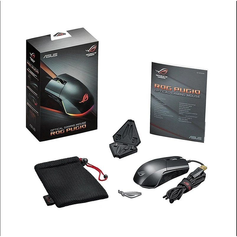 Проводная оптическая эргономичная игровая мышь ASUS ROG Pugio P503 Aura RGB USB