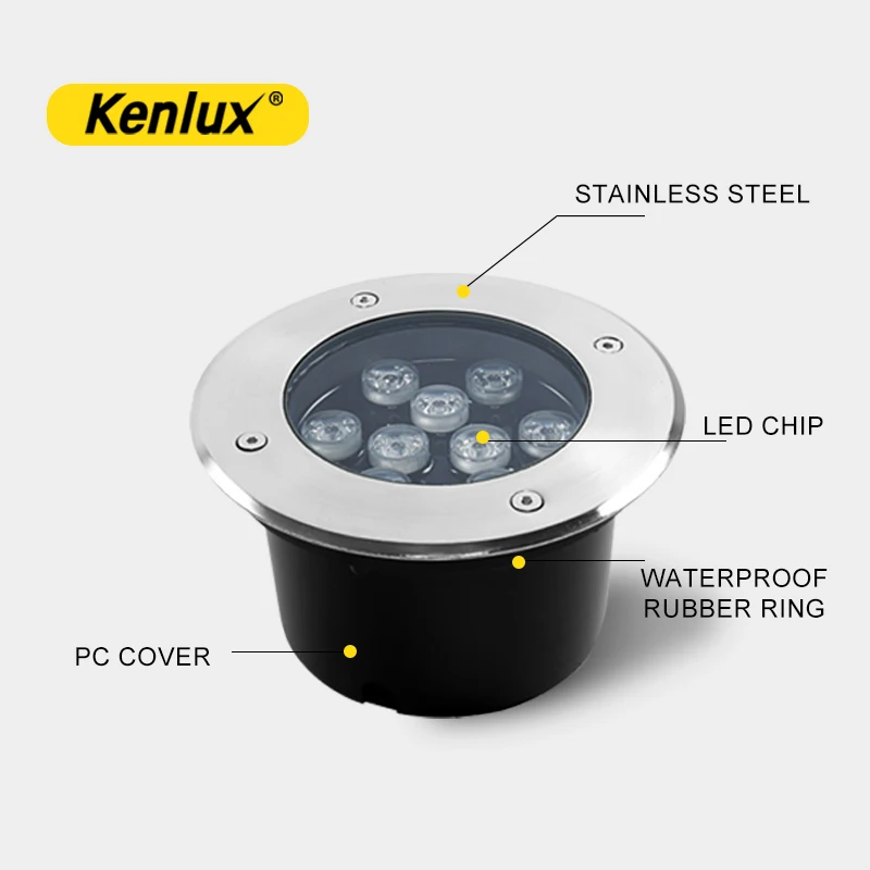Kenlux утопленный led подземный свет Открытый водонепроницаемый в земле лампа