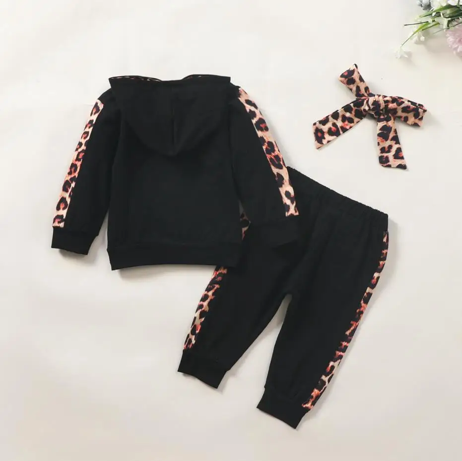 Наряды для новорожденных с леопардовым принтом толстовка длинным рукавом и
