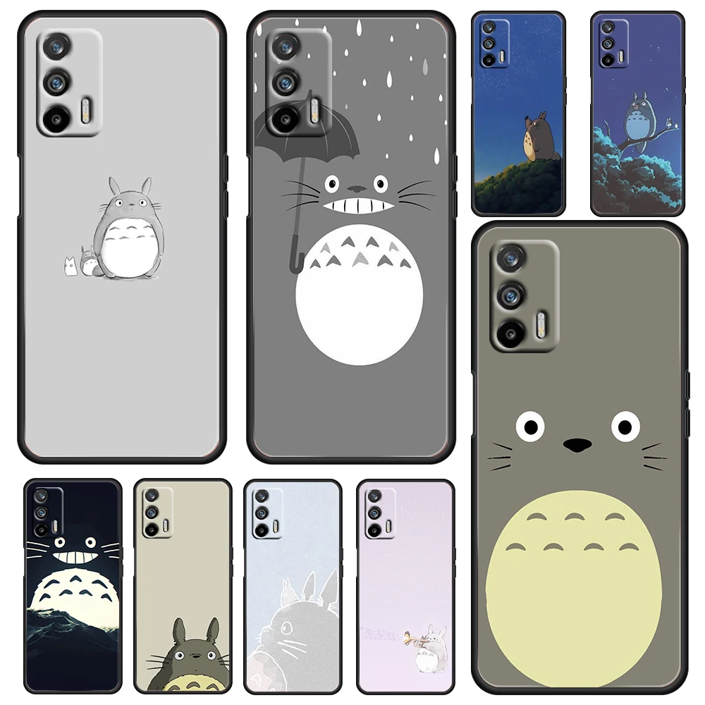 

Tokyo Anime Totoro Cute For OPPO Realme GT Explorer Master Neo Flash Edition C21 C20 C15 C11 C3 Soft Black Phone Case